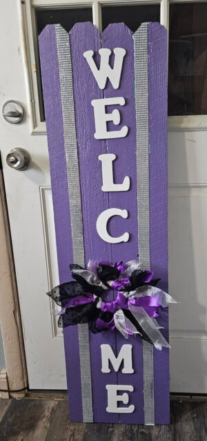 Blingy Purple Welcome